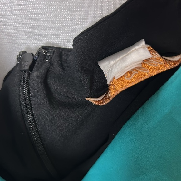 Mara Hoffman vtg slip dress, colorblock strapless,sz 4, fitted,event, glam EC - Picture 13 of 13